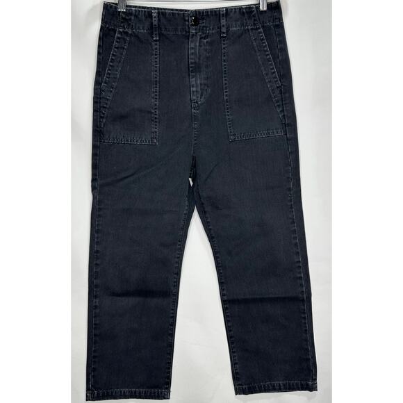 The Great The Ranger Pant | Cropped Wide Leg in Washed Black | Size 27 - Picture 3 of 9